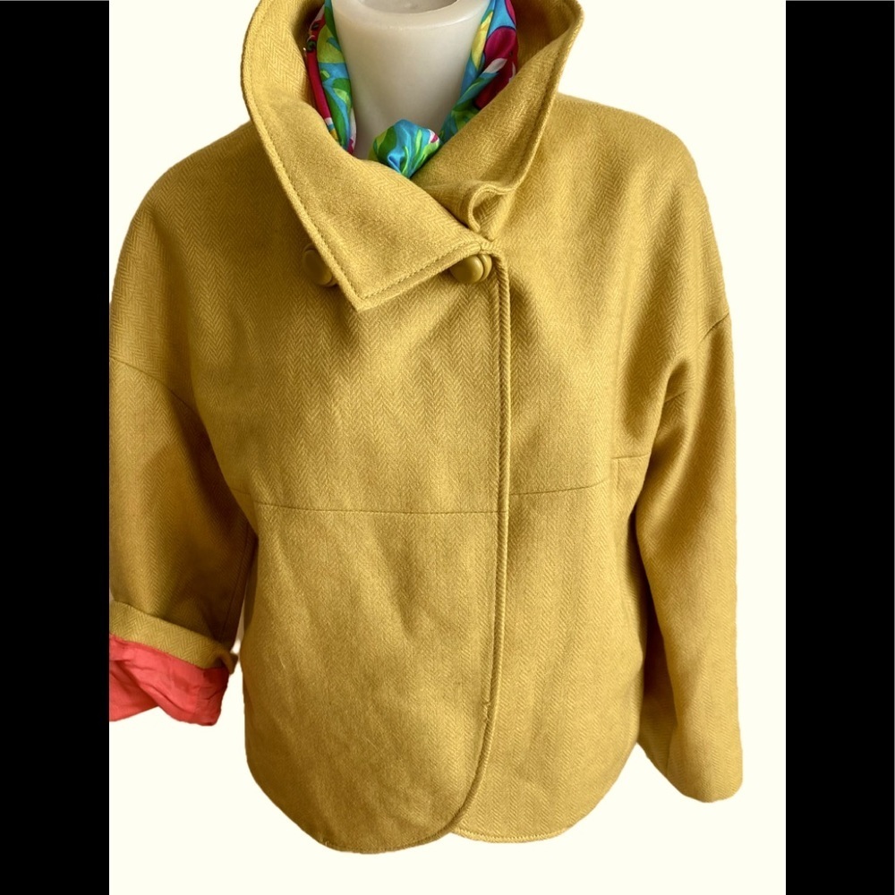J crew Swing Jacket -4 gold /lined, wool